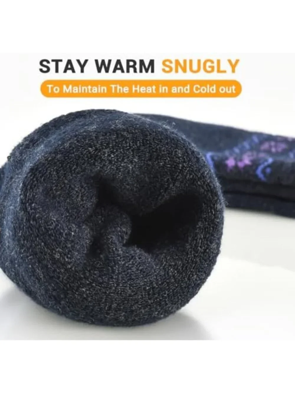 Cozy Merino Wool Winter Socks for Women - Thick, Warm, 4 Pairs for Cold Weather
